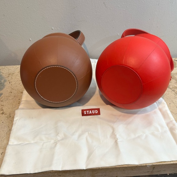 Staud Keaton Red  or brown Leather Bucket Bag or Staud Moreau Macramé Pu… - Picture 13 of 16